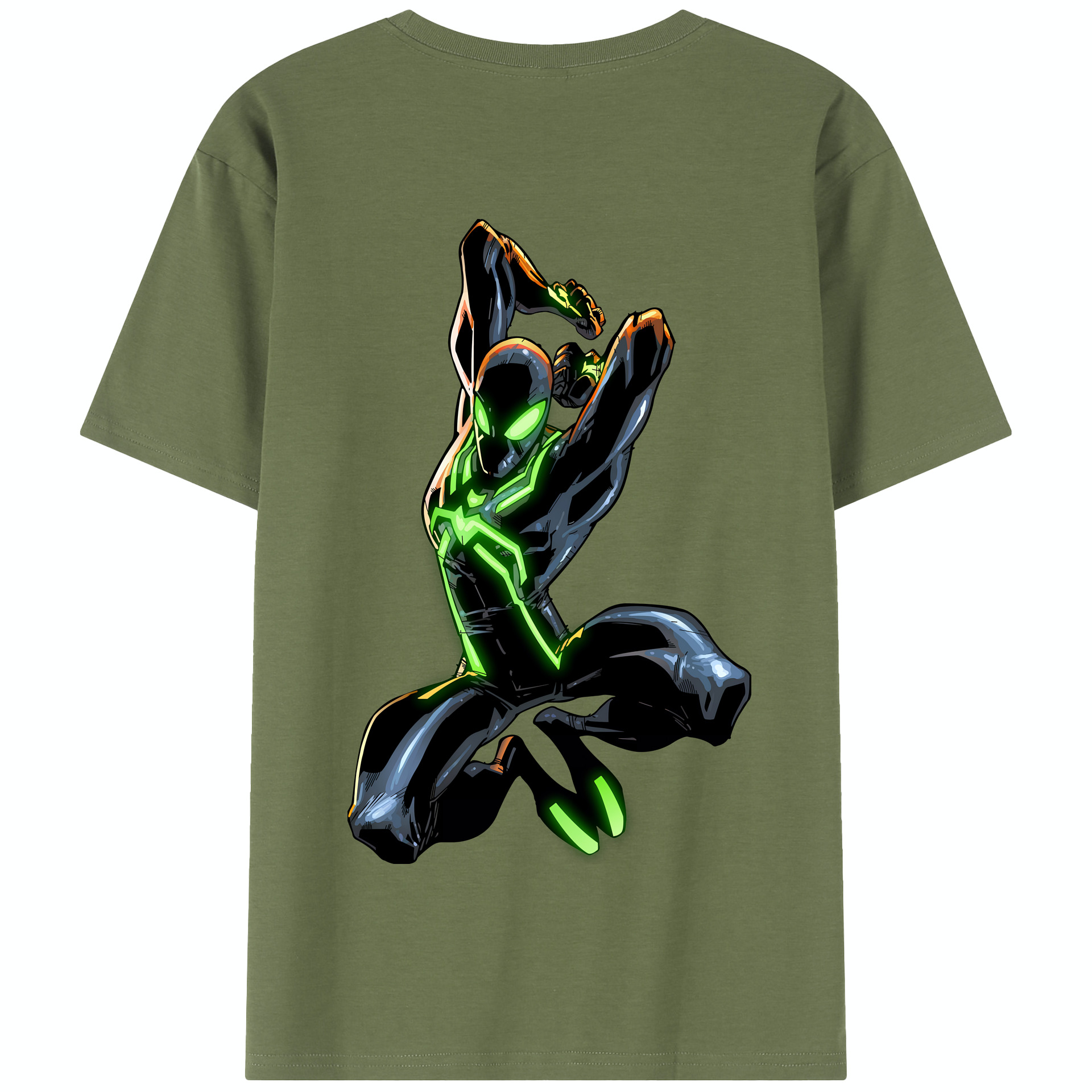 （画像用） Spider Man スパイダーマン 綿100％半袖Tシャツ（背面プリント）